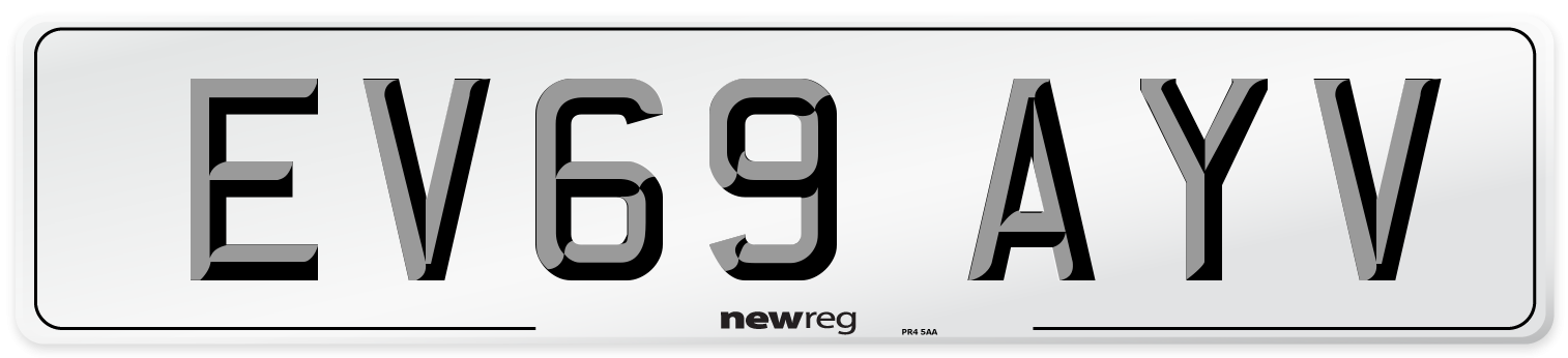 EV69 AYV Number Plate from New Reg